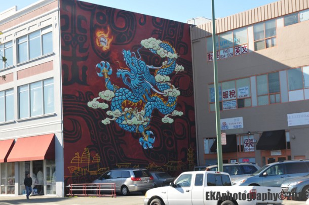 this water dragon mural in Chinatown honors community and neighborhood identity