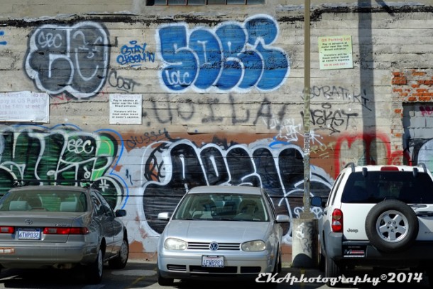This "before" pic shows the Alice St. parking lot pre-mural