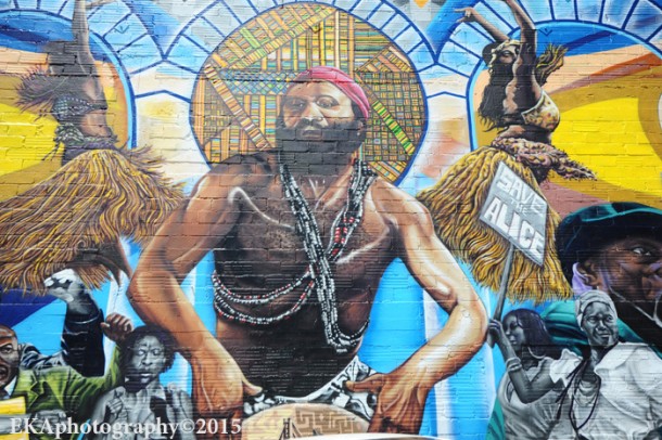 Detail from Phase I of the Alice St. Mural