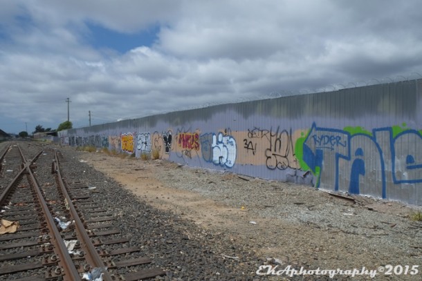 Despite the EOBC's claims to have eliminated graffiti along the San Leandro corridor, this picture tells a different story. 