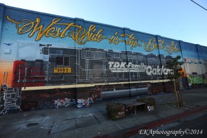 Vogue TDK's "West Side Is The Best Side" adds flavor and pride to West Oakland's mix of industrial and residential. (Eric Arnold/Oakulture)